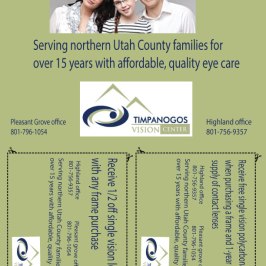 Ad with coupons Ad with coupons For Timpanogos Vision Center